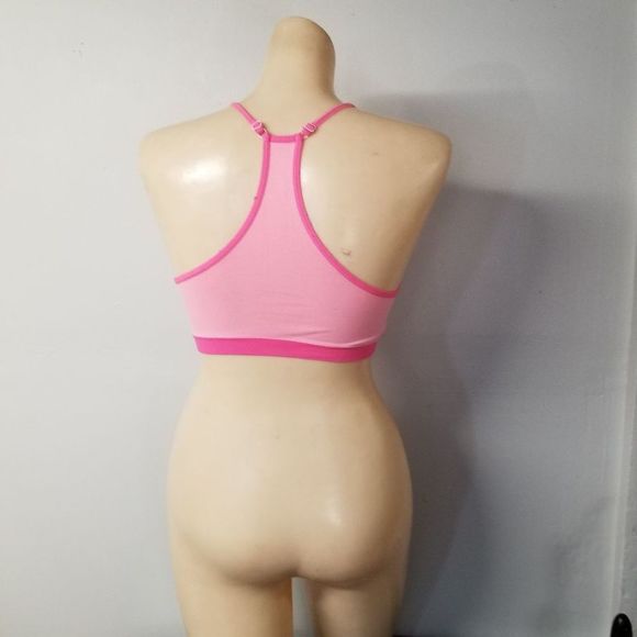 Xoxo Pink stretchy bra top shown on small - Picture 2 of 3
